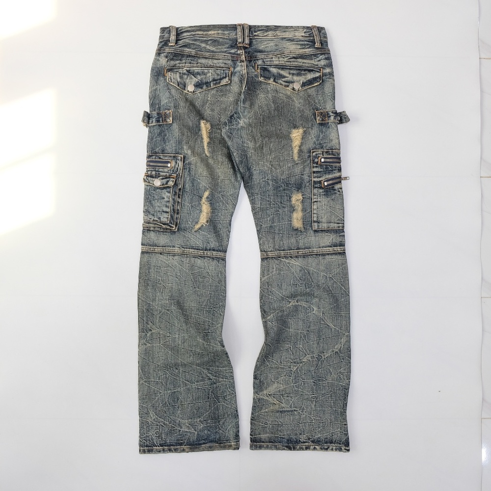 Semantic design distressed mutipocket heavy weigh… - image 6